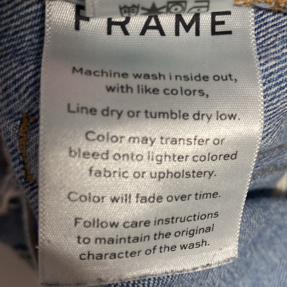 FRAME DENIM Style RRLISH039 Le Original Short Button Fly $225 - Picture 13 of 15